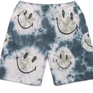 Mens MARKET Tie dye Smiley Shorts - Blue